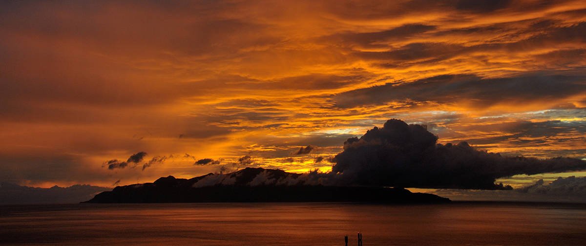 isla de brava puesta de sol desde Fogo